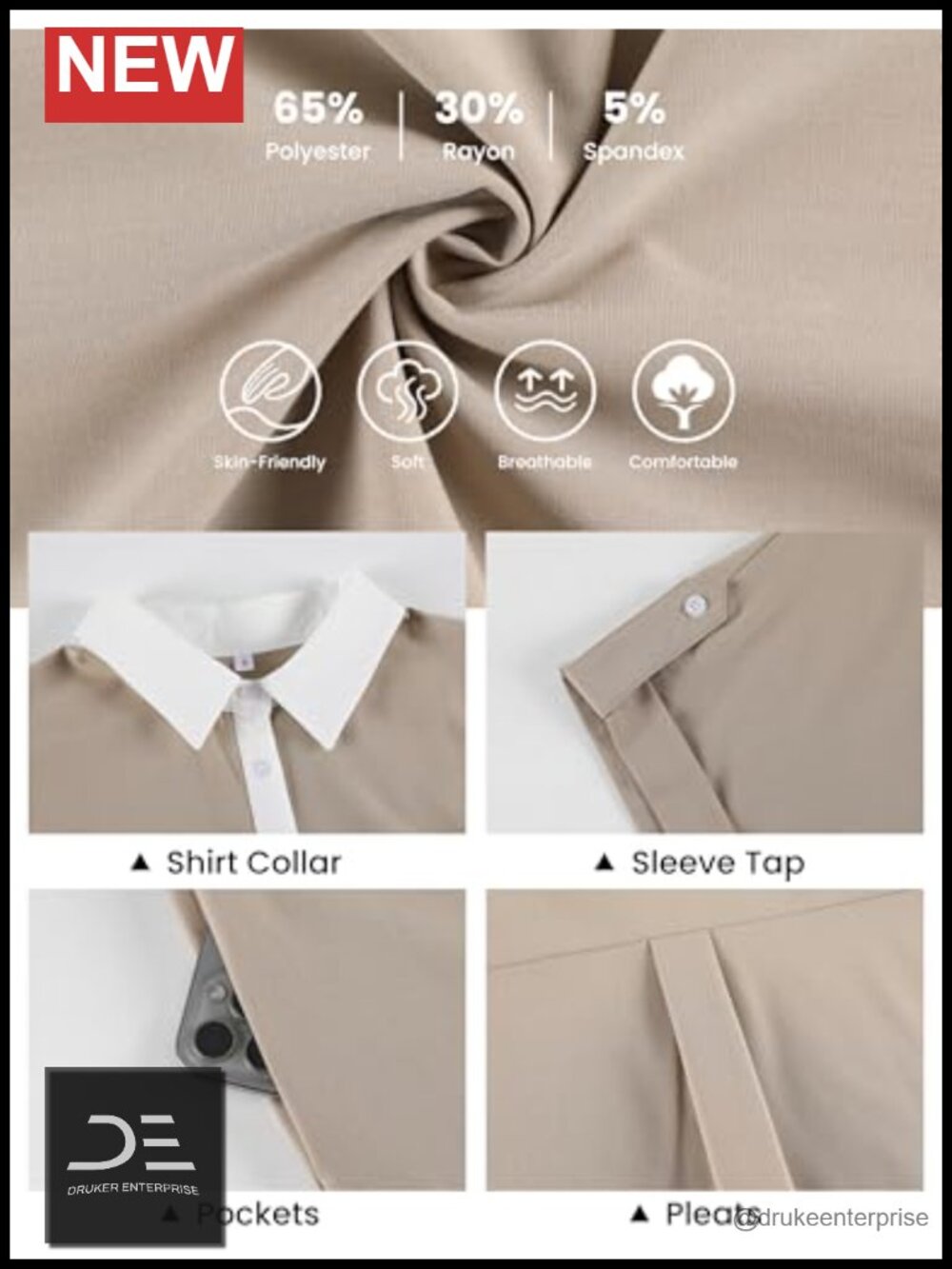 Womens V Neck Button Down Shirt Dress Linen Cotton Maxi Beach Coverup with - Picture 3 of 6